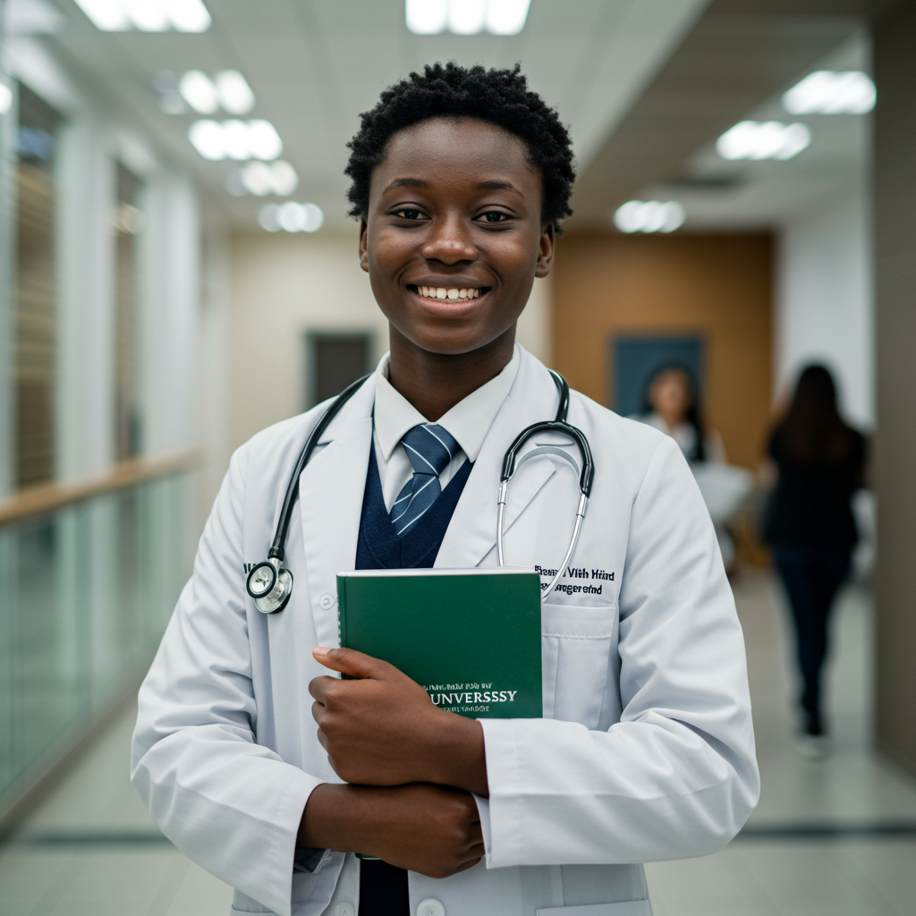 Mwanafunzi kozi za afya anayefurahia kufanikiwa_AfyaColleges